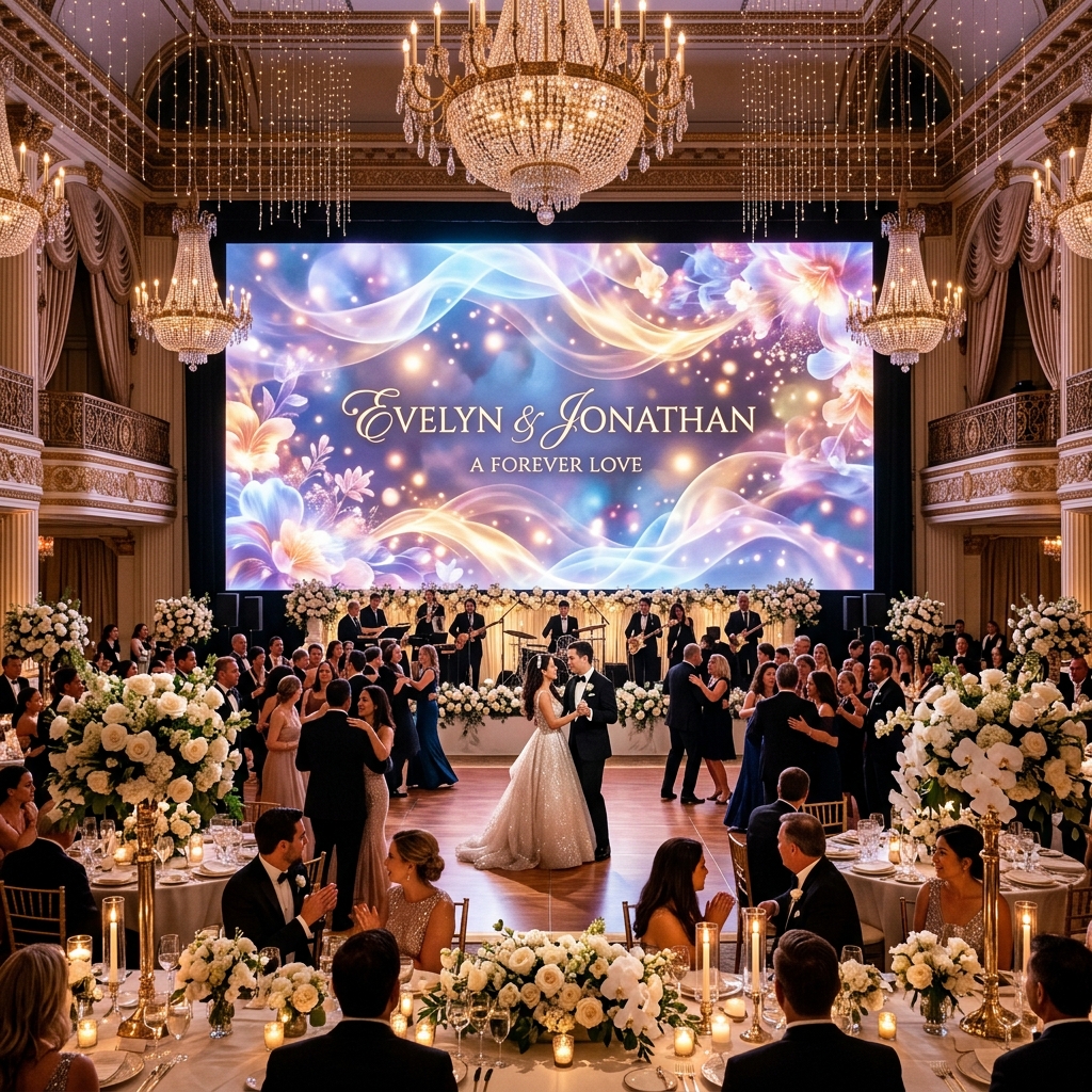 Evelyn & Jonathan Wedding Backdrop