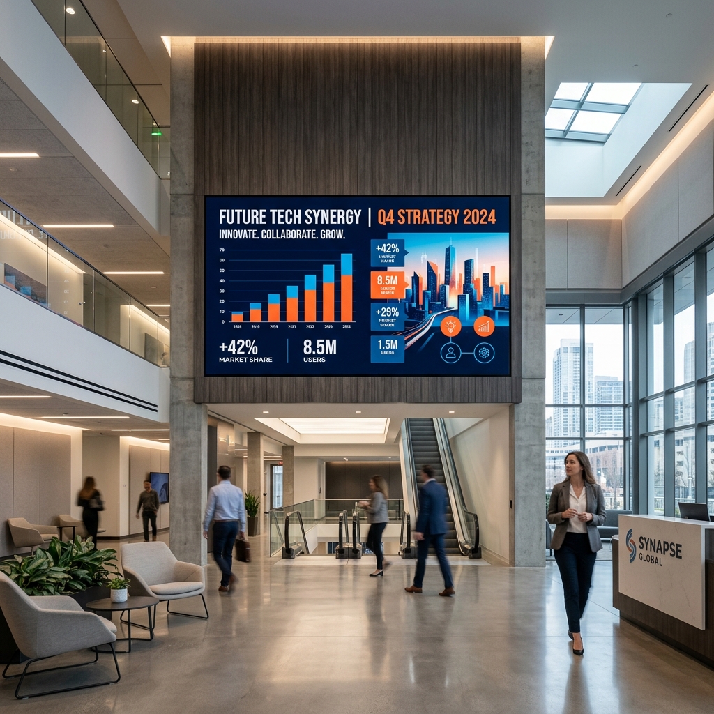 Indoor LED Display Corporate Lobby