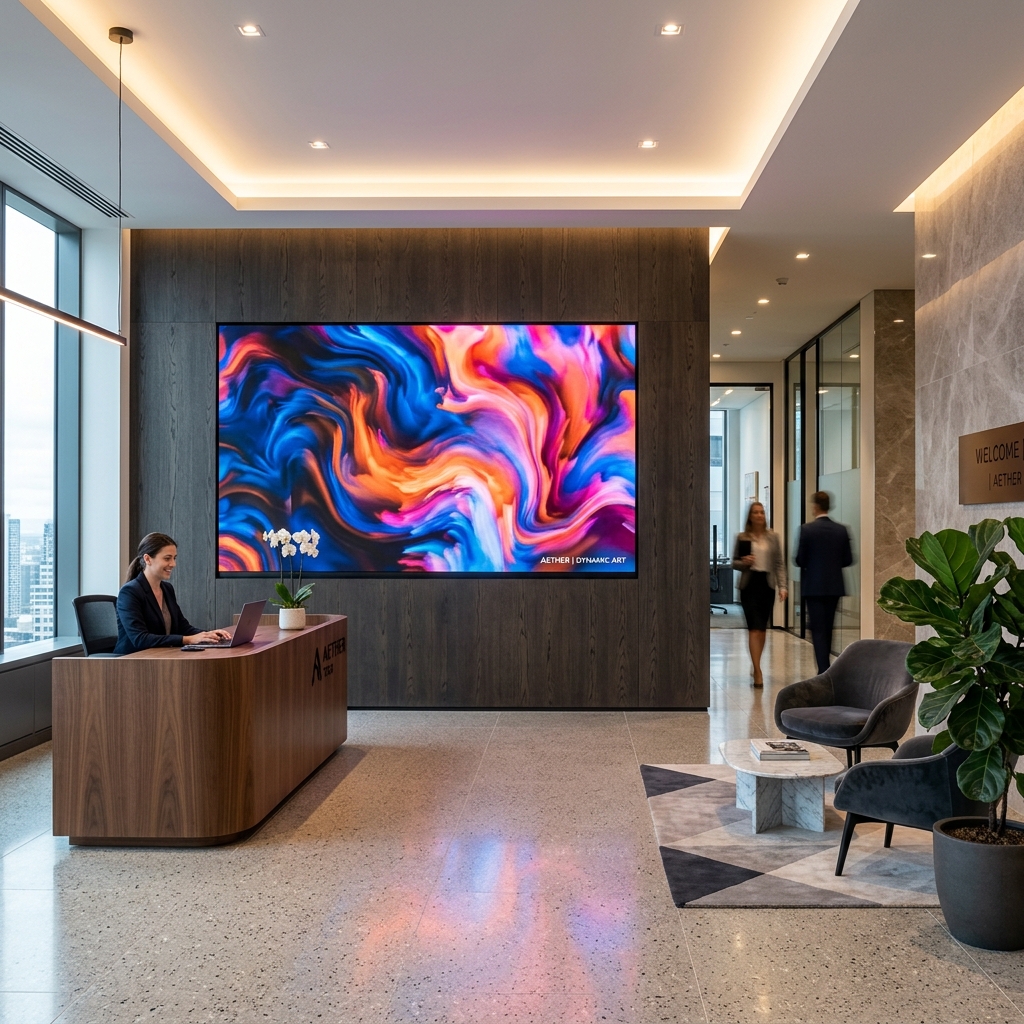 Indoor LED Display Reception Area